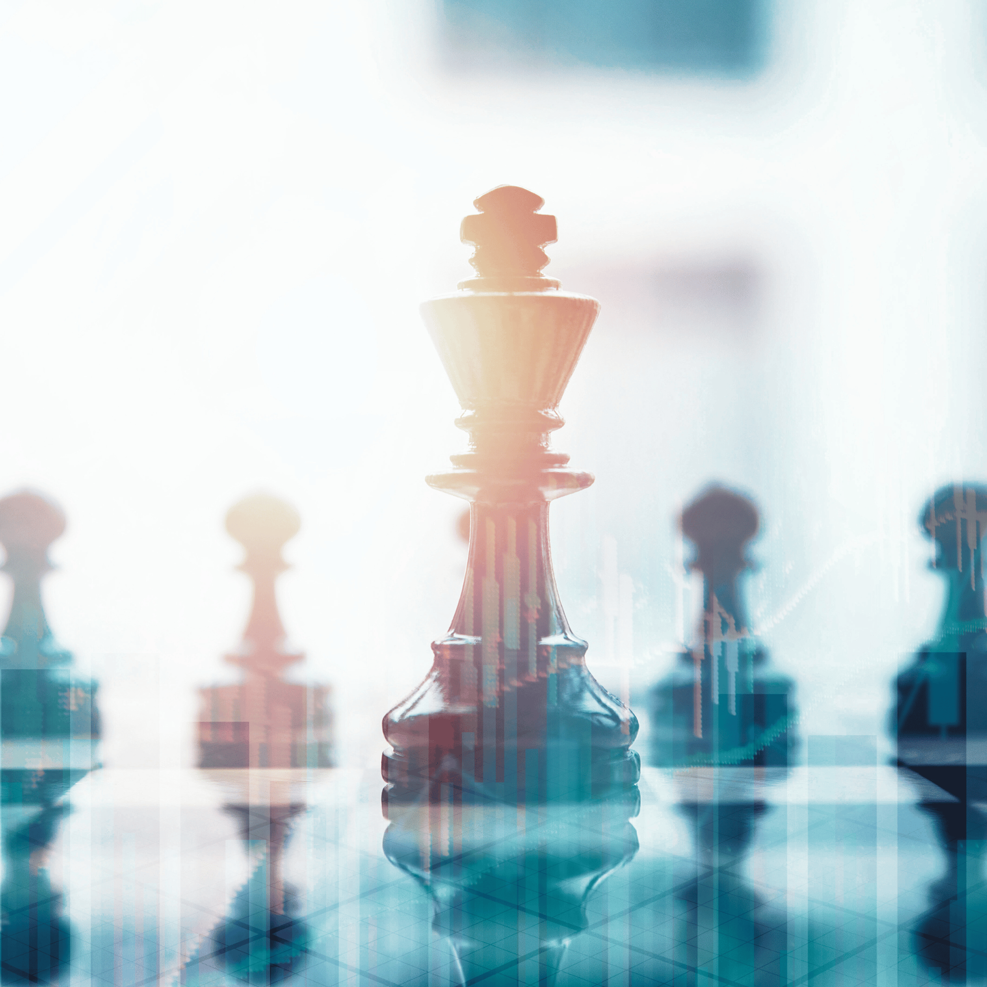 A chess board demonstrating the use of technology to enhance insurance. A chess board demonstrating the use of technology to enhance insurance.